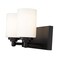 Z-Lite Soledad 2 Light Vanity, Matte Black & White 485-2V-MB - alternate 2